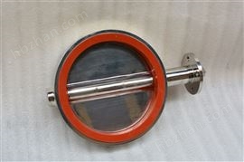 D71F不(bù)鏽鋼衛生(shēng)級對(duì)夾蝶閥無頭